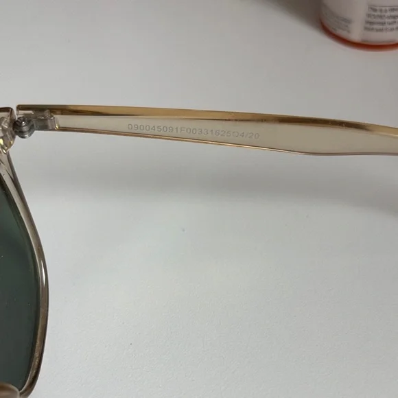 GARRETT LEIGHT Ace Sun Sunglasses with Clear/tan frame display picture 3